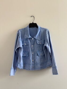 Giocam Blazer Blue Fringe Jacket Women M Steampunk Victorian Cowgirl Retro Peru